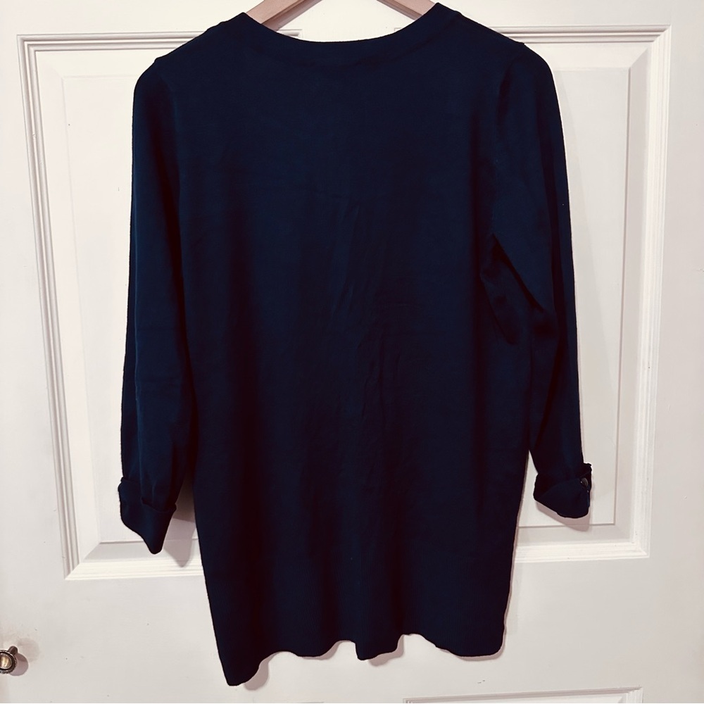 Cyrus | Sweater | Woman’s Navy Cardigan - Picture 7 of 8